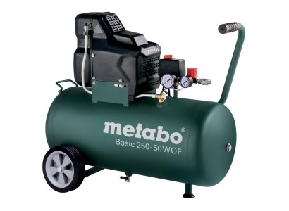 Компресор повітряний Metabo Basic 250-50 W OF безолійний, 1500Вт, 50л, 120л/хв, 8бар