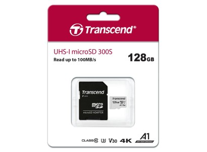 Карта пам'яті Transcend microSD 128GB C10 UHS-I R100/W40MB/s + SD