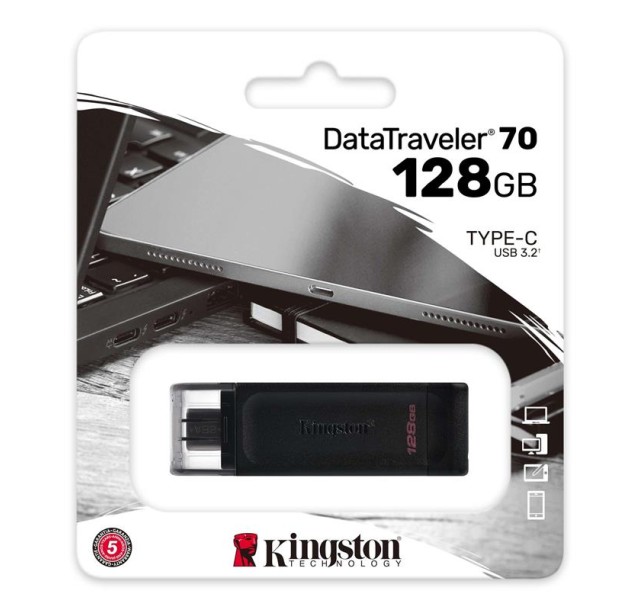 Накопичувач Kingston  128GB USB 3.2 Type-C Gen 1 DT70
