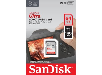 Карта пам'яті SanDisk SD   64GB C10 UHS-I R140MB/s Ultra