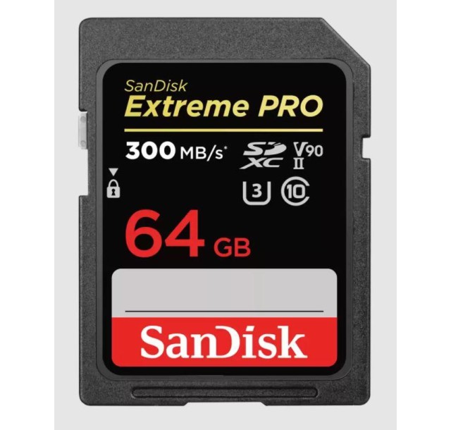 Карта пам'яті SanDisk SD   64GB C10 UHS-II U3 V90 R300/W260MB/s Extreme Pro