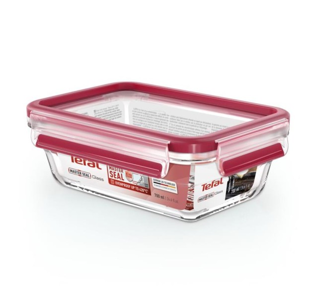 Форма універсальна з кришкою TEFAL MasterSeal glass, 0.7л, скло