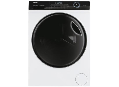 Прально-сушильна машина Haier фронтальна, 9(6)кг, 1400, A, 60см, дисплей, пара, інвертор, люк чорний, прямий привід, білий