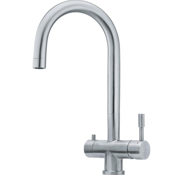 Змішувач для кухні Franke Eos Clear Water , довж.виливу - 185мм, поворотний, 1+1фільтр, нерж
