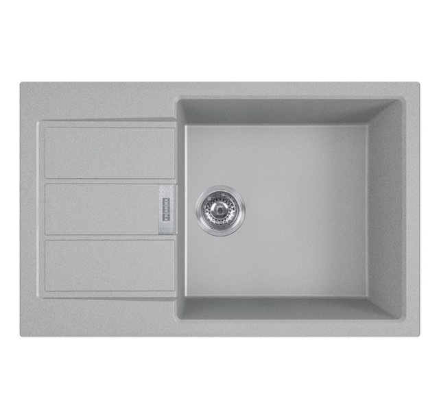 Мийка кухонна Franke Sirius, тектонайт, прямокутник, з крилом, 780х500х200мм, чаша - 1, накладна, S2D 611-78 XL , сірий