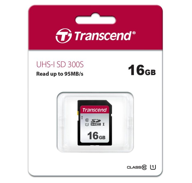 Карта пам'яті Transcend SD  16GB C10 UHS-I  R95/W10MB/s