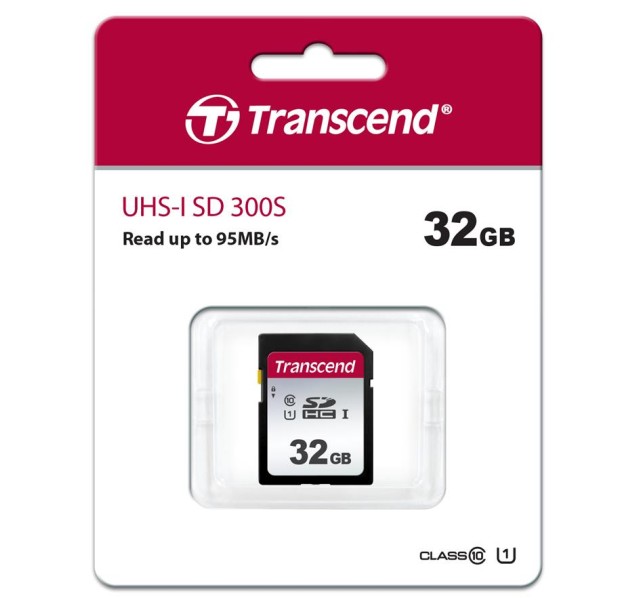 Карта пам'яті Transcend SD  32GB C10 UHS-I  R100/W20MB/s