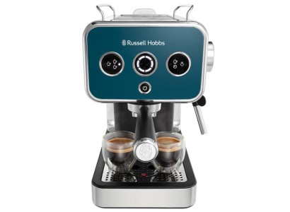 Кавоварка Russell Hobbs ріжкова Distinctions Ocean 1.1л, мелена + чалди, синьо-сріблястий