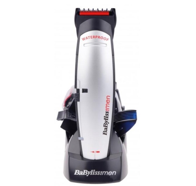 Набір для стрижки Babyliss, для голови, вусів, бороди,носа і тіла, мережа+акум., насадок-10, сріблястий