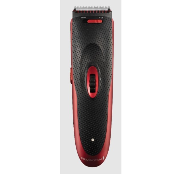 Машинка для стрижки Remington The Works, ААх2 в комплекті, насадок-2, для носа та вух, сталь, чорно-червоний