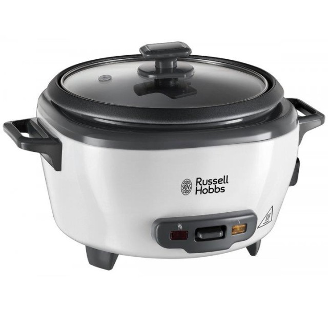 Рисоварка Russell Hobbs Medium, 300Вт, чаша-1.4л, електронне керув., знімна кришка, сіро-чорний