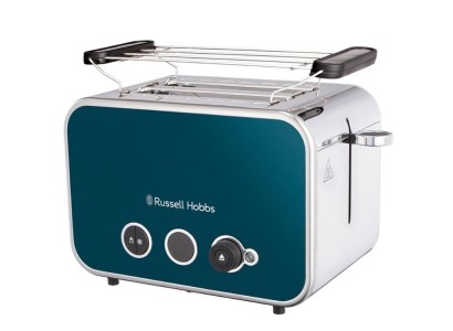 Тостер Russell Hobbs Distinctions 2-Slice 1670Вт, підігрів, розморожування, пластик, синій