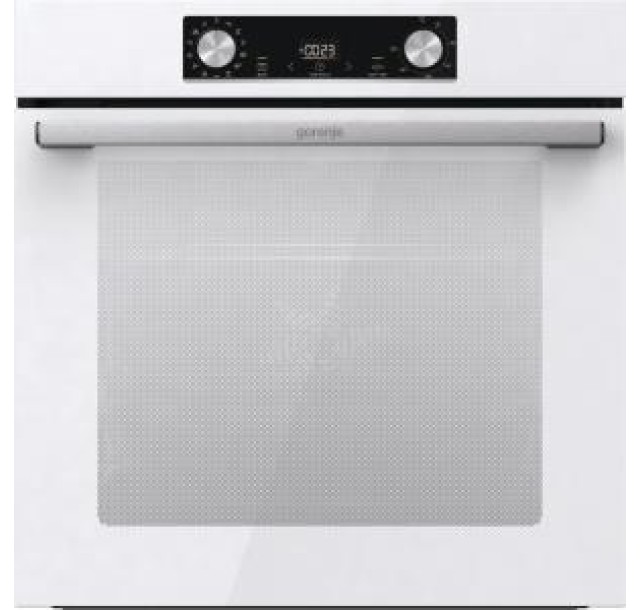 Духова шафа Gorenje електрична, 77л, A+, пара, дисплей, білий