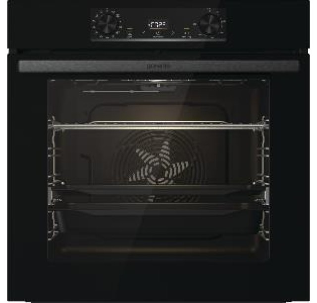 Духова шафа Gorenje електрична, 77л, A+, пара, дисплей, чорний