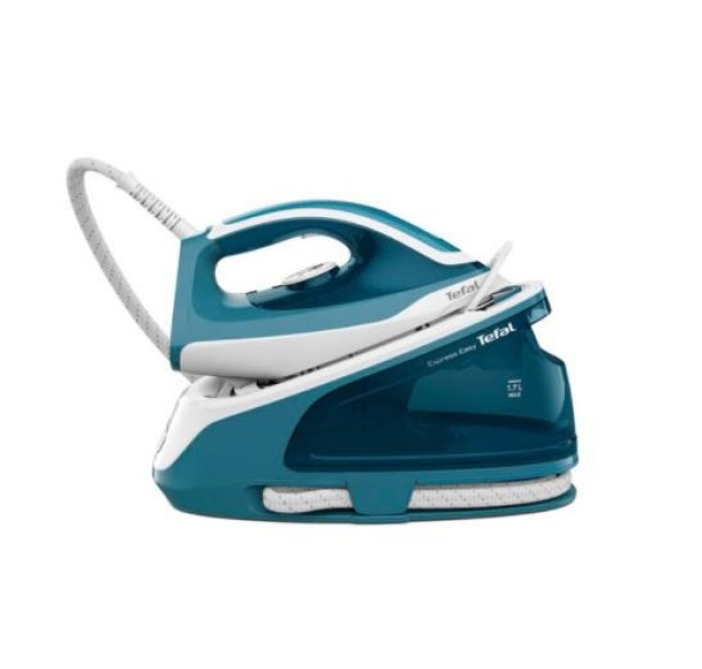 Праска-парогенератор Tefal Express Easy, 2600Вт, 1700мл, паровий удар -350гр, постійна пара - 120гр, керам. підошва, біло-бірюзовий
