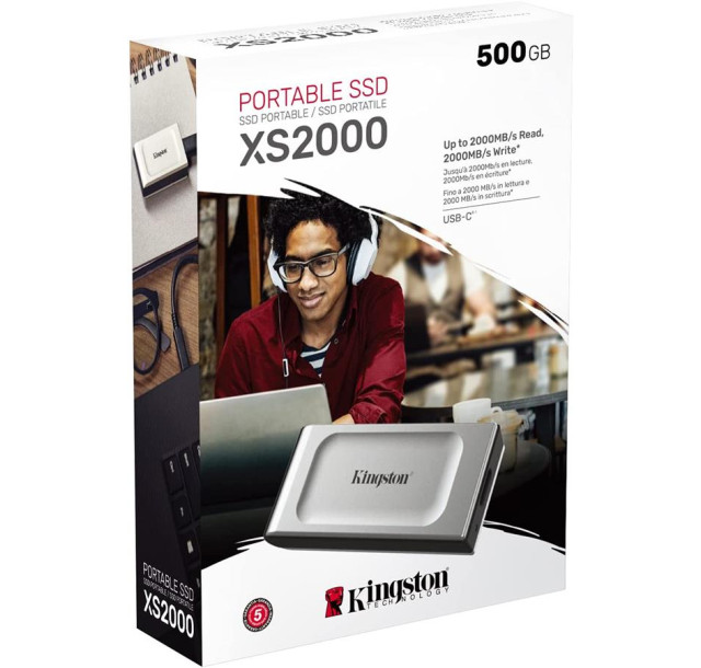 Портативний SSD Kingston  500GB USB 3.2 Gen 2x2 Type-C XS2000