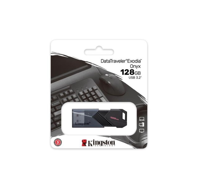 Накопичувач Kingston  128GB USB 3.2 Type-A Gen1 DT Exodia Onyx