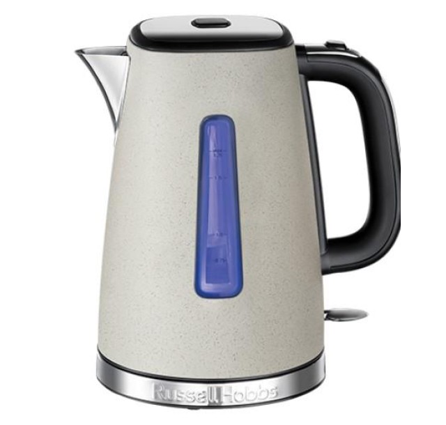 Електрочайник Russell Hobbs Luna Stone, 1.7л, метал, під камінь, бежевий