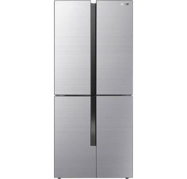 Холодильник SBS Gorenje, 182х64х80см, 4 двері, 265(129)л, А++, Інвертор , Зона св-ті, Внутр. Диспл, Нерж