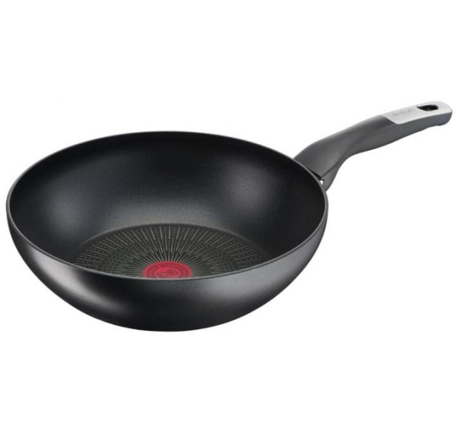 Сковорода ВОК Tefal Unlimited, 28см, алюміній, чорний