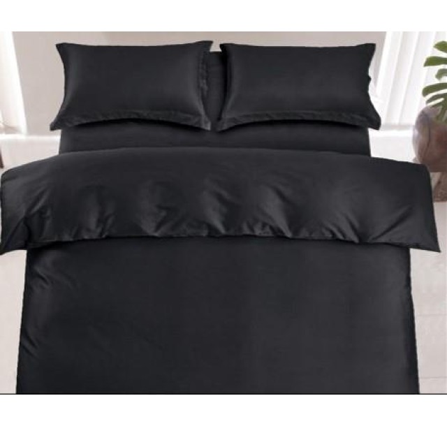 Підковдра Ardesto Mix&Match Premium, 160х220см, 100% бавовна, сатин, чорний
