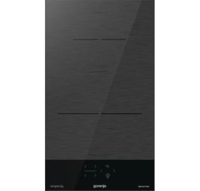 Варильна поверхня Gorenje індукційна, 30см, Доміно, PowerBoost, поєднання конфорок, чорний