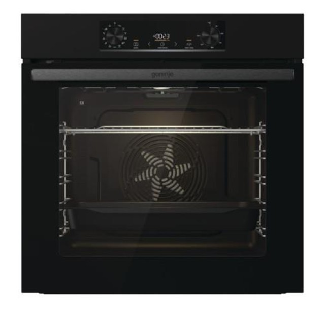 Духова шафа Gorenje електрична, 77л, A+, пара, дисплей, IconLed, піроліз, чорний