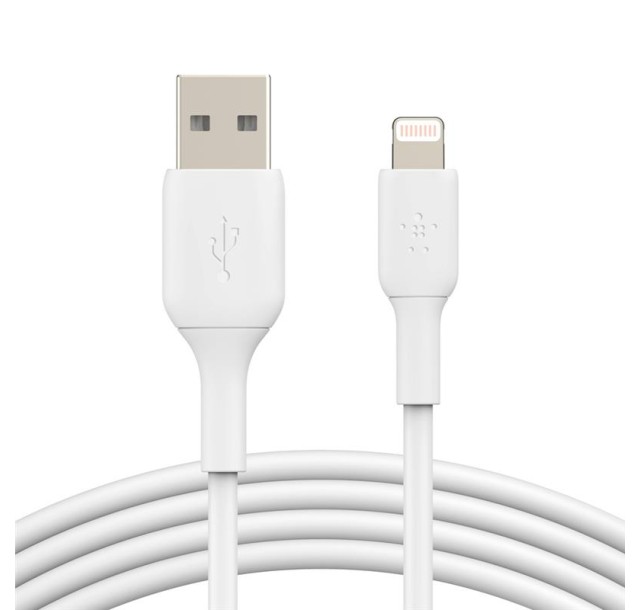 Кабель USB-A > Lightning заряджання/синхронізації Belkin, 1м, PVC, білий