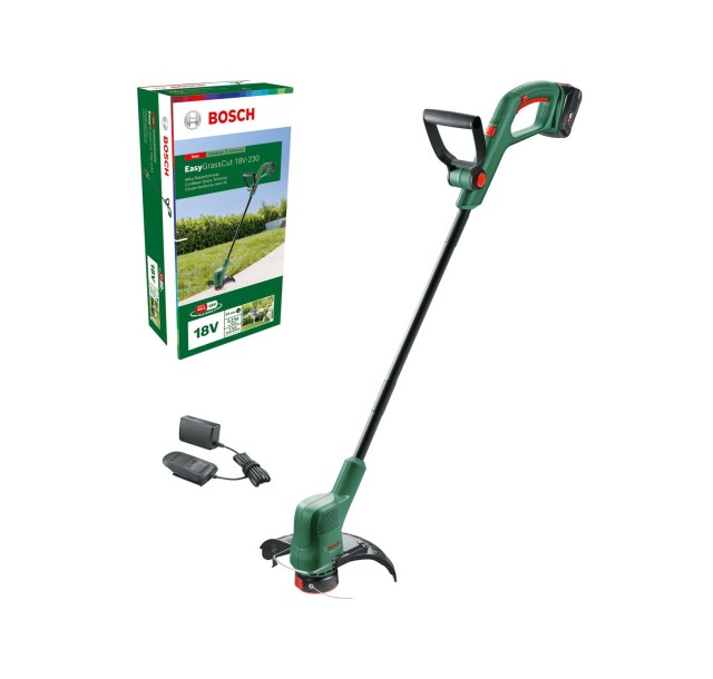 Тример садовий акумуляторний Bosch EasyGrassCut 18V-230, PBA 18V 1х2Аг, 23см, 2.2кг
