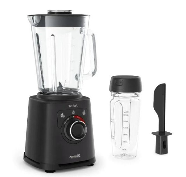 Блендер Tefal стаціонарний Perfectmix+ 1200Вт, чаша-2000мл, ємність для смузі, скло, чорний