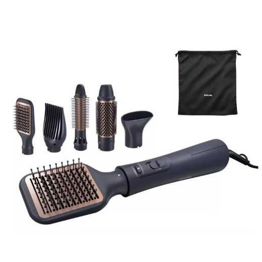 Фен-щітка Philips 5000 Series 1000Вт, 3 режими, іонізація, 5 насадок, синій