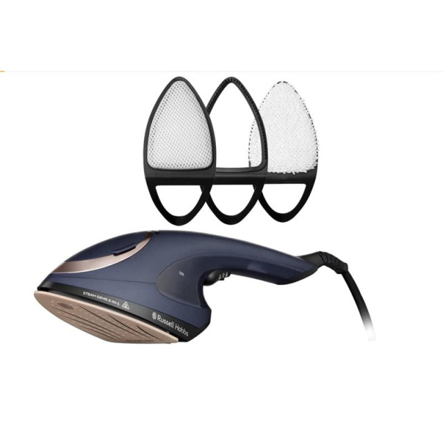 Відпарювач Russell Hobbs Steam Genie 2-в-1, 1700Вт, 150мл, паровий удар -20гр, постійна пара - 20гр, керам. підошва, синій