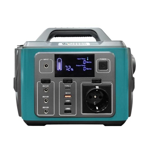 Портативна електростанція Konner&Sohnen KS 300PS, 600Вт, 19 В/3 A, світлодіодна лампа, 3.3кг