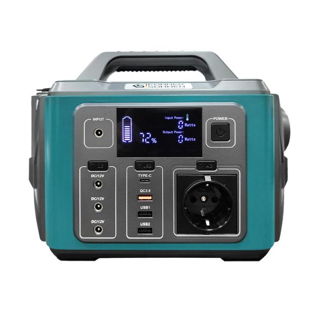 Портативна електростанція Konner&Sohnen KS 300PS, 600Вт, 19 В/3 A, світлодіодна лампа, 3.3кг