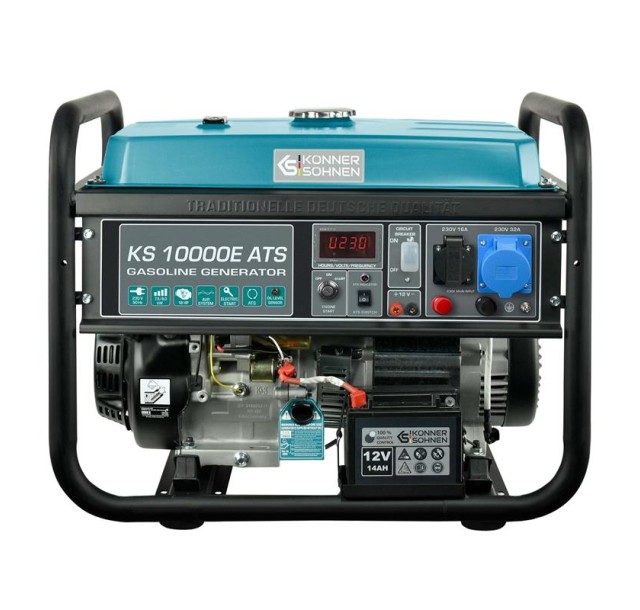 Генератор бензиновий Konner&Sohnen KS 10000E ATS, 230В, 8.0кВт, АВР (ATS), електростартер, 87.8кг