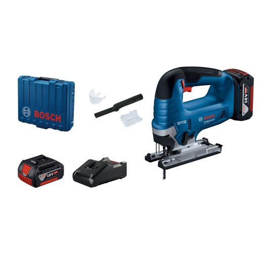 Лобзик Bosch GST 185-LI, акумуляторний 18В, 2х4А•год, 3500об•хв, хід 26мм, кейс, 2кг