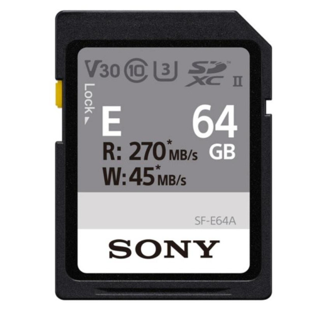 Карта пам'яті Sony SDXC  64GB C10 UHS-II U3 V30 R270/W45MB/s Entry