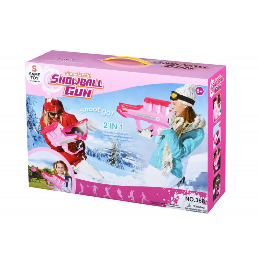 Іграшкова зброя Same Toy 2в1 Бластер м'ячик/сніг 45см, рожевий
