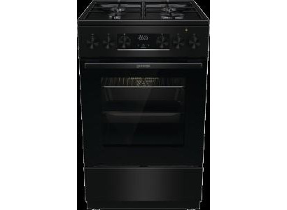 Плита Gorenje комбінована, 62л, 50x60см, дисплей, IconLed, емальовані, чорний