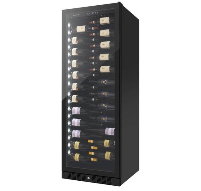Холодильник Philco для вина, 177х59.5х68, холод.відд.-472л, зон - 1, бут-143, диспл, підсвітка, чорний
