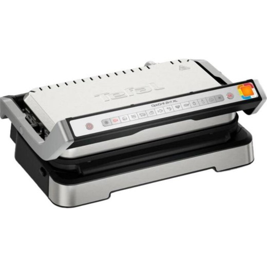 Гриль Tefal прижимний OptiGrill 2in1 XL 2200Вт, темп. режимів-4, з`ємні пластини, сенсор товщини продуктів, метал