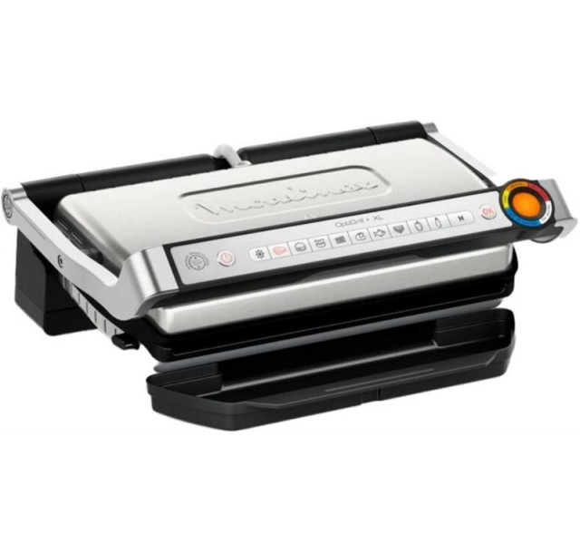 Гриль Tefal прижимний OptiGrill+ XL 2000Вт, темп. режимів-4, з`ємні пластини, алюміній, метал