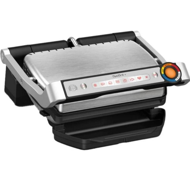 Гриль Tefal притискний OptiGrill+ 2000Вт, темп. режимів-4, знімні пластини, алюміній, метал