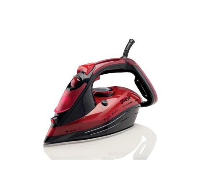 Праска Gorenje, 2800Вт, 350мл, паровий удар -100гр, верт. відпарювання, антинакип, автовідключення, керам. підошва, червоний