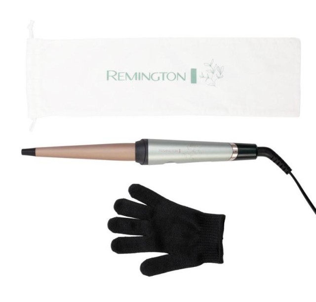 Плойка Remington Botanicals, конусна, 43Вт, темп.режимів-10, D-13-25mm, 130-210С, іонізація, кераміка, сіро-зелений