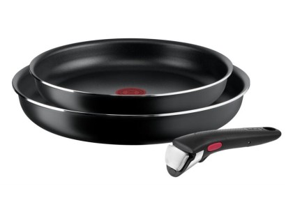 Набір посуду Tefal Ingenio Easy Cook & Clean, змінна ручка, 3предметів, алюміній, бакеліт, чорний