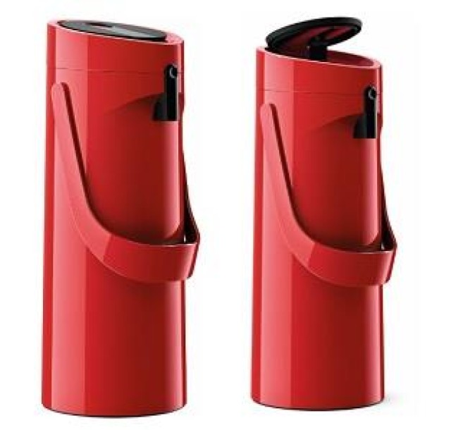 Термос Tefal Ponza Pump, 1.9л, пластик, скло, червоний