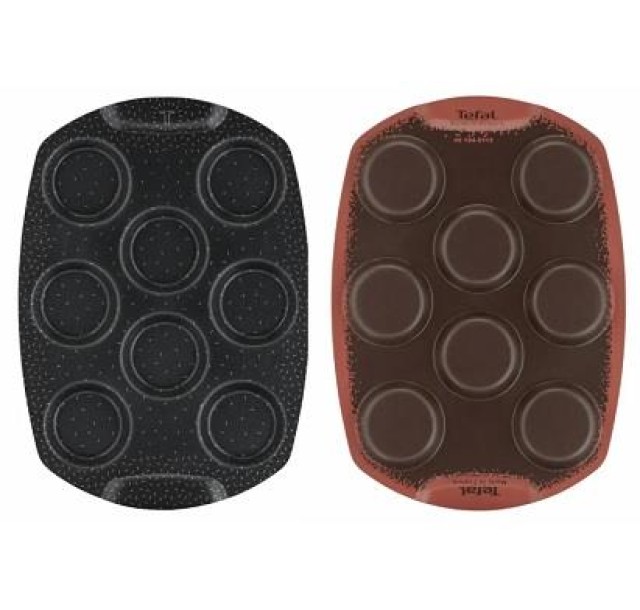 Деко Tefal PerfectBake,  8 форм, круглий, 21х29см, алюміній, коричневий