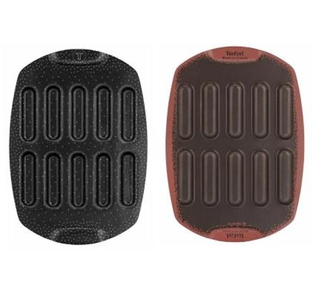 Деко Tefal PerfectBake, 10 форм, прямокутний 21х29см, алюміній, коричневий