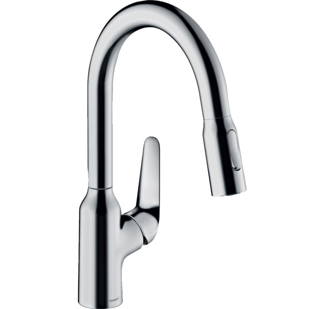 Змішувач для кухні Hansgrohe Focus M42, довж.виливу - 224мм, витяжний, 1важіль, KM180, хром